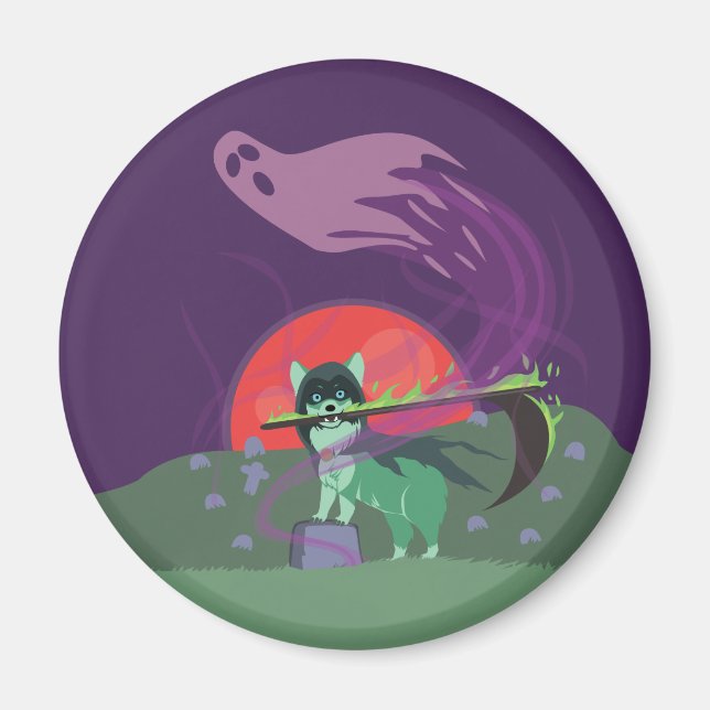 Grim Reaper Puppy Magnet (Front)