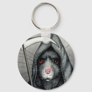 Grim Reaper Rat Keychain