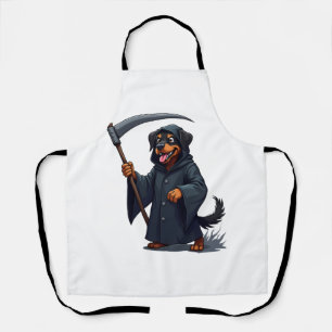 Grim Reaper Rottweiler Dog Apron