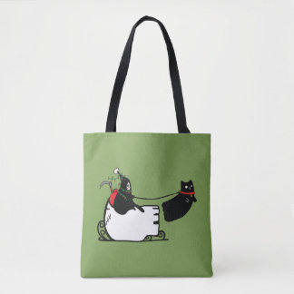Grim Reaper Santa Seasons Greetings Tote Bag