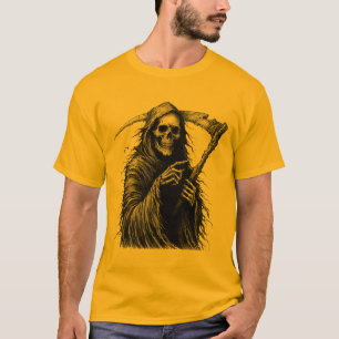 Grim Reaper Scythe Halloween Gothic Dark Arts T-Shirt