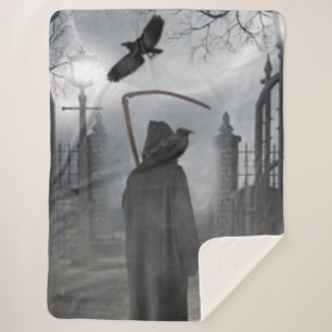 GRIM REAPER SHERPA BLANKET
