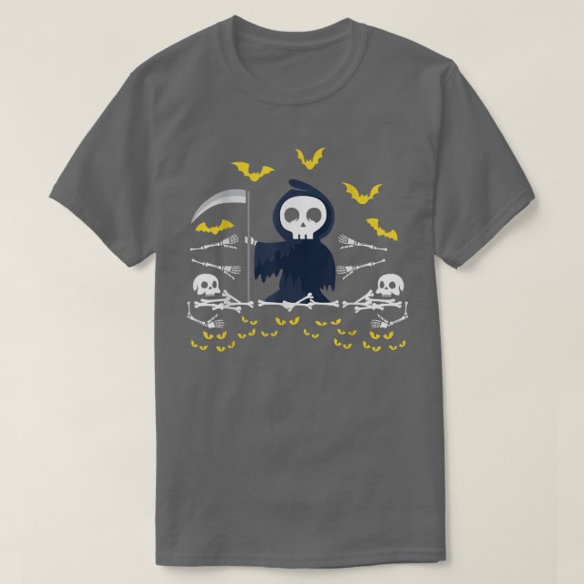Grim Reaper Skeleton Fictophilia  T-Shirt (Design Front)