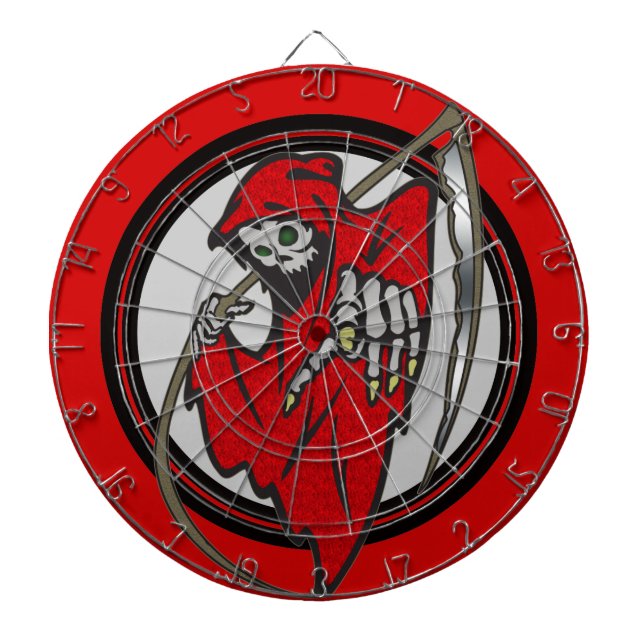 Grim Reaper Skull Dartboard (Front)