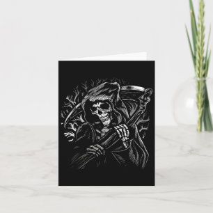 Grim Reaper Skull Death Scythe Dead Gothic Horror  Card