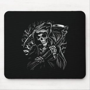 grim reaper skull death scythe dead gothic horror  mouse mat