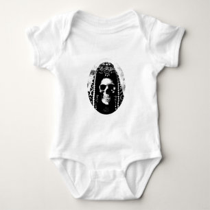 Grim Reaper Skull Design Baby Bodysuit