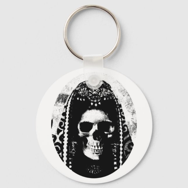 Grim Reaper Skull Design Key Ring (Front)