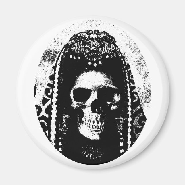 Grim Reaper Skull Design Magnet (Front)