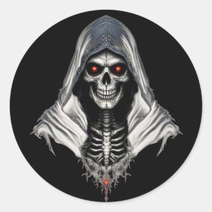 Grim Reaper Skull Sticker