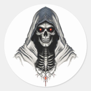 Grim Reaper Skull Sticker