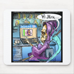 Grim Reaper & Skythe Funny Gifts Cards & Tees Mouse Mat