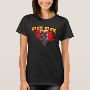 Grim Reaper Slice Baby Angel of Death Bloody Pizza T-Shirt
