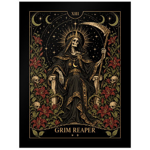 Grim Reaper, Starlit Tarot Art Postcard