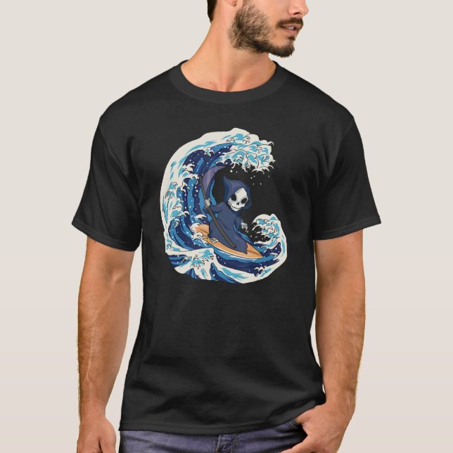 Grim Reaper Surfing T-Shirt (Front)