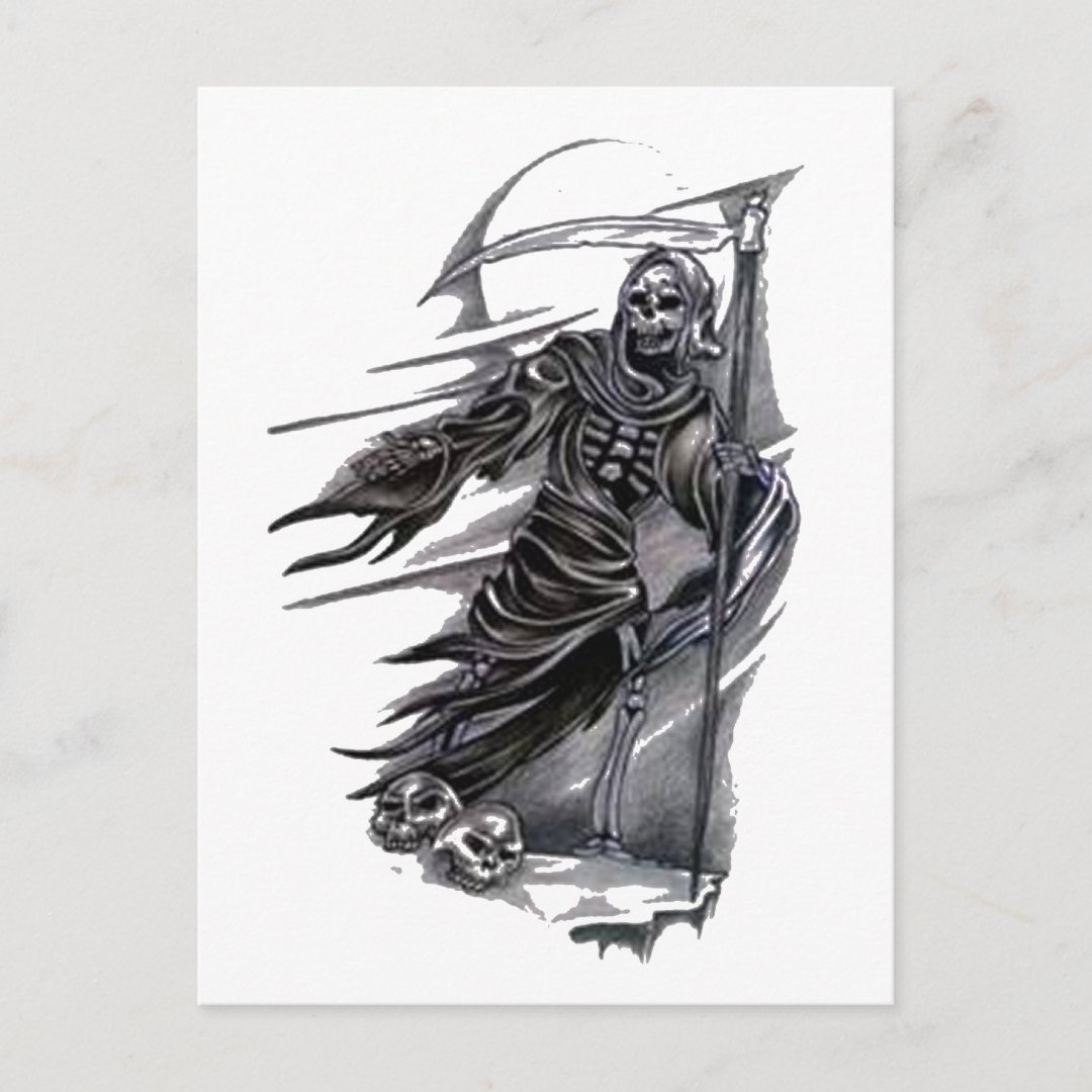 Grim Reaper Taking Souls Postcard | Zazzle