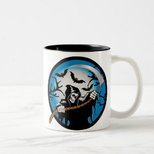 Grim Reaper Two-Tone Coffee Mug