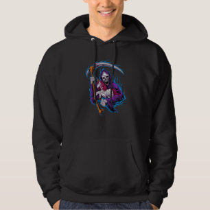 Grim Reaper Unicorn Pastel Goth Death Skeleton Mag Hoodie
