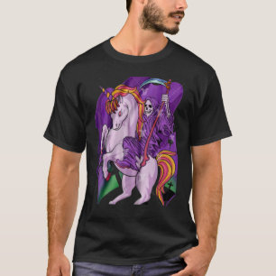 Grim Reaper Unicorn Pastel Goth Death Skeleton Mag T-Shirt