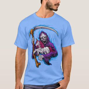 Grim Reaper Unicorn Pastel Goth Death Skeleton Mag T-Shirt