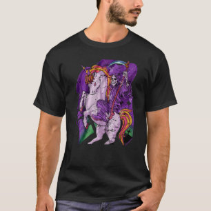 Grim Reaper Unicorn Pastel Goth Death Skeleton Mag T-Shirt
