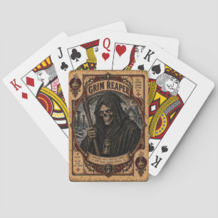 Grim Reaper, Vintage Circus Monsters Playing Cards
