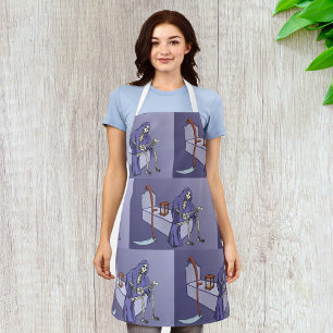 Grim Reaper Waiting with Hourglass Apron