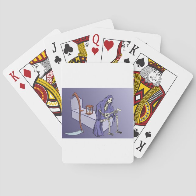 Grim Reaper Waiting with Hourglass Playing Cards (Back)