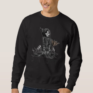 Grim Reaper Weightlifting Deadlift Action Push Up Sweatshirt