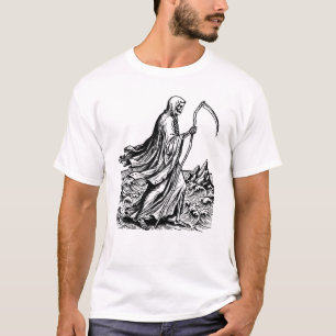Grim reaper with scythe at the sea T-Shirt