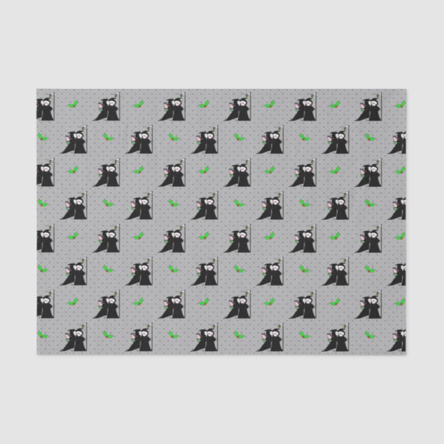 Grim Reapers Holiday Kiss of Death Tissue Paper (Front)