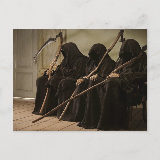 Grim Reapers Waiting For You Postcard (Front)