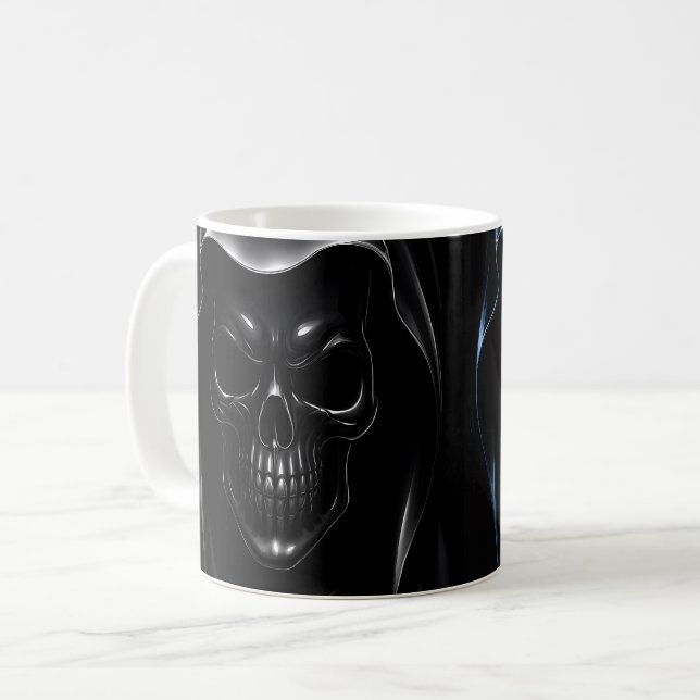 Grim Skull Coffee Mug (Front Left)