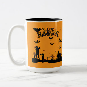 Grim Spirits Rising orange Two-Tone Coffee Mug