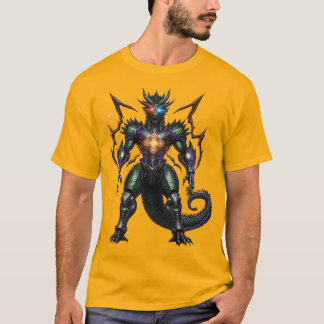 Grim Tech Dragon: Your Cybernetic Edge. T-Shirt