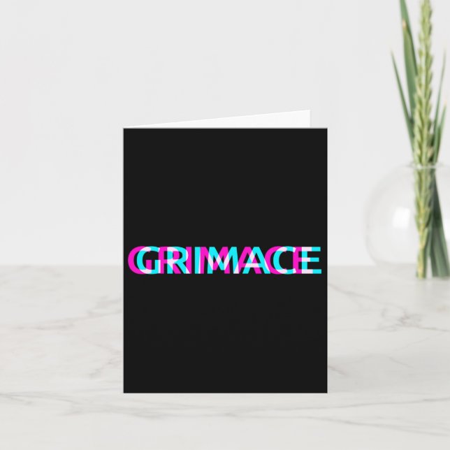 Grimace Edgy Aesthetic Grunge Emo Pastel Goth Hall Card (Front)