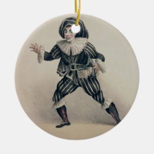 Grimaldi as Scaramouche, from the Commedia dell'Ar Ceramic Tree Decoration