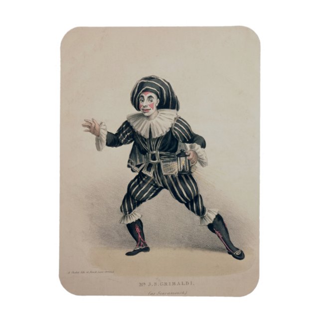 Grimaldi as Scaramouche, from the Commedia dell'Ar Magnet (Vertical)