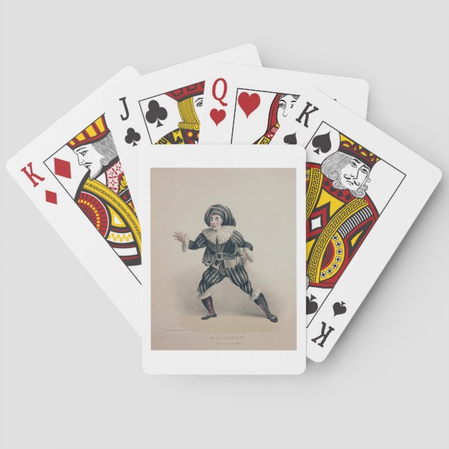 Grimaldi as Scaramouche, from the Commedia dell'Ar Playing Cards (Back)