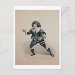 Grimaldi as Scaramouche, from the Commedia dell'Ar Postcard