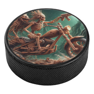 Grimbone and Skulldust, mounted their big chopper Hockey Puck