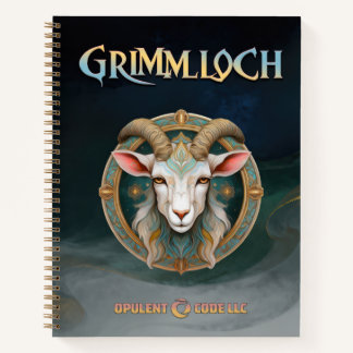 Grimmloch Goat Emblem Fantasy RPG Notebook