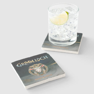 Grimmloch Goat Emblem Fantasy RPG Stone Coaster