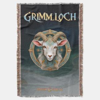 Grimmloch Goat Emblem Fantasy RPG Throw Blanket