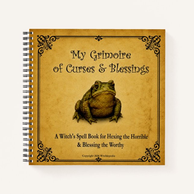 Grimoire of Curses & Blessings Witch Spell Book (Front)
