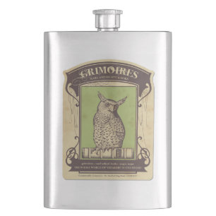 Grimoires Owl Flask