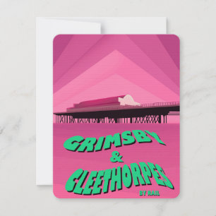 Grimsby & Cleethorpes pier travel poster