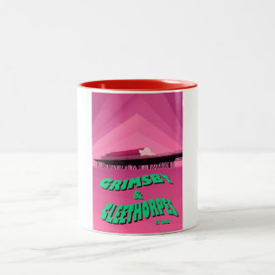 Grimsby & Cleethorpes pier travel poster Two-Tone Coffee Mug