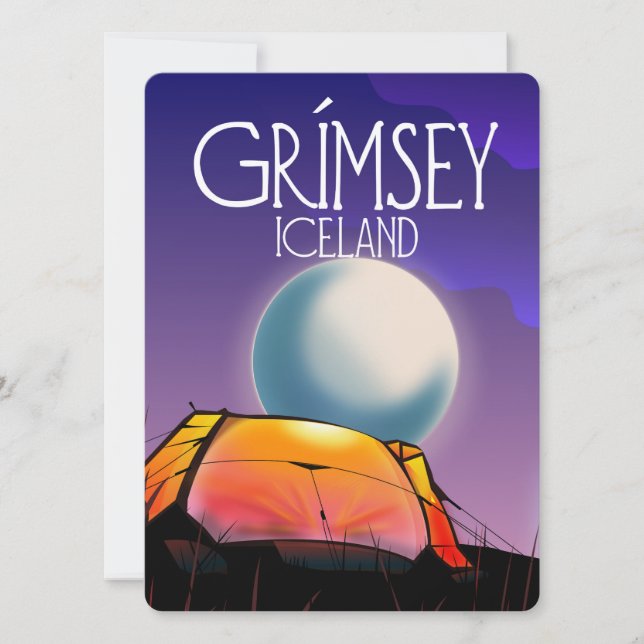 Grímsey Iceland travel poster (Front)