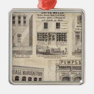 Grimshaw and Town, Minnesota Metal Tree Decoration